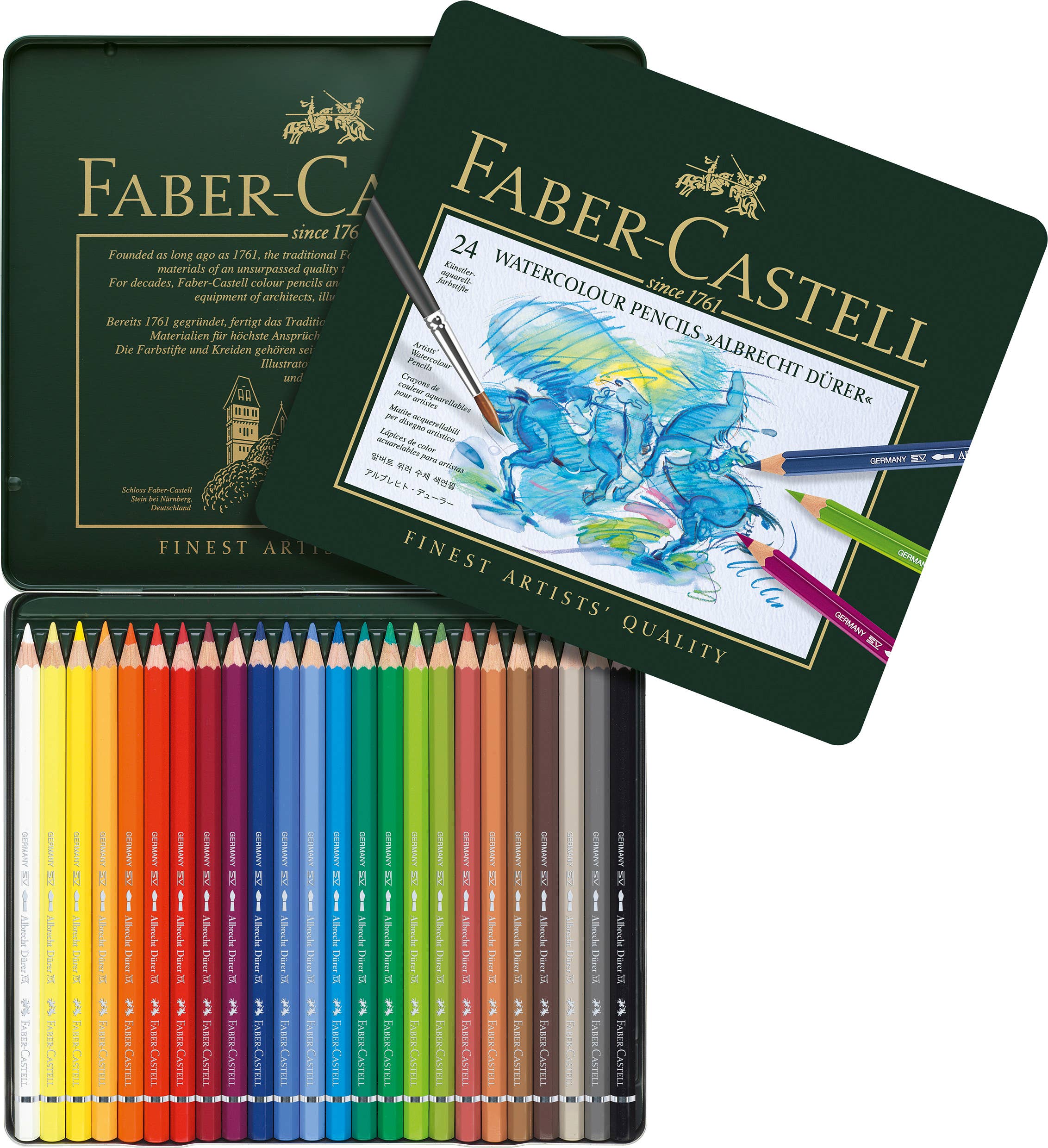 Faber-Castell / Creativity for Kids - Wholesale Colored Pencil - Albrecht Dürer Artists' Watercolor Pencils, Tin of 241