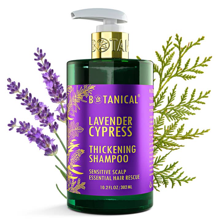 Shampoo For Thinning Hair - Lavender & Cypress - Sensitive Scalp for wholesale by Botanical Green Lab