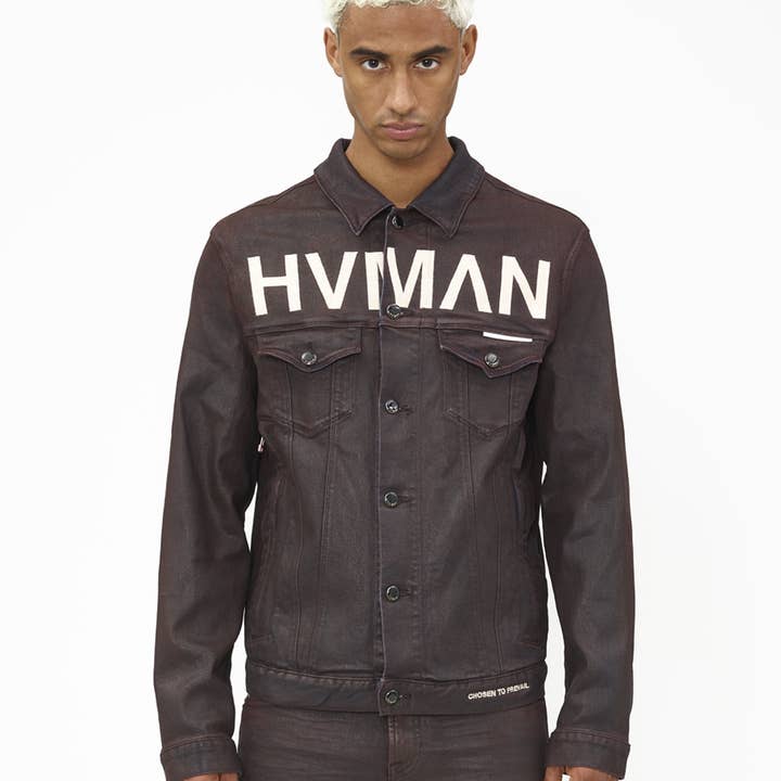 GIACCA IN DENIM MK1 OVERSPRAY BORDEAUX per la vendita all'ingrosso da parte di Cult of Individuality