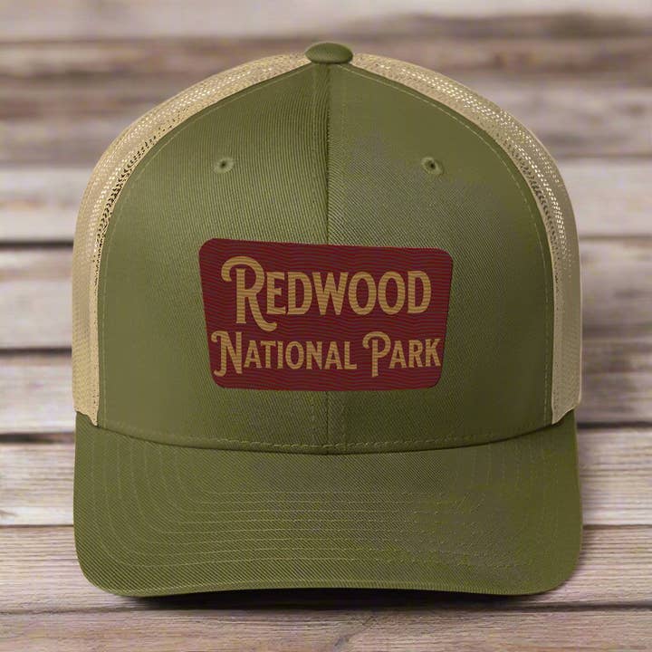 Redwood Embroidered National Park Sign Hat Trucker Cap for wholesale by Park Service Apparel