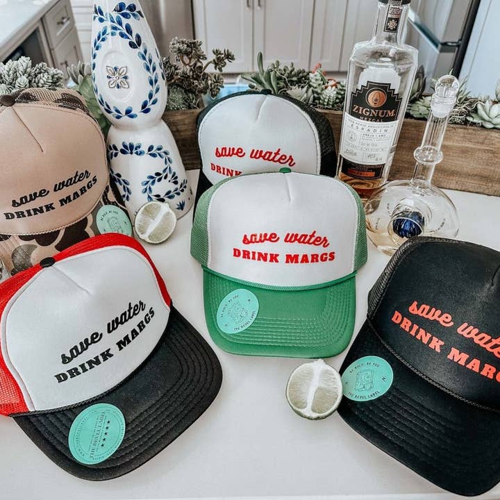 THE BEVEL LABEL - Wholesale Trucker Hat - Women's - Save Water, Drink Margs Trucker Hat1