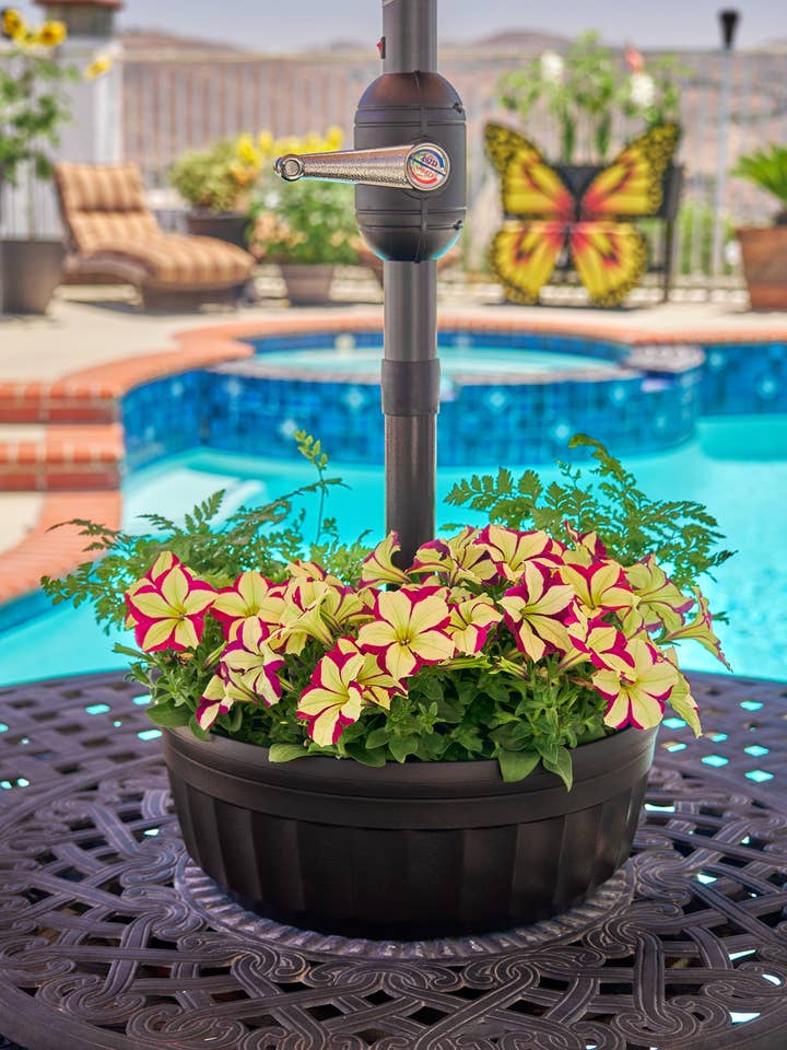 6 Pk Round Mix Color (2 Brown, 2 Grey, 2 White) for wholesale by Savannah Umbrella Accents