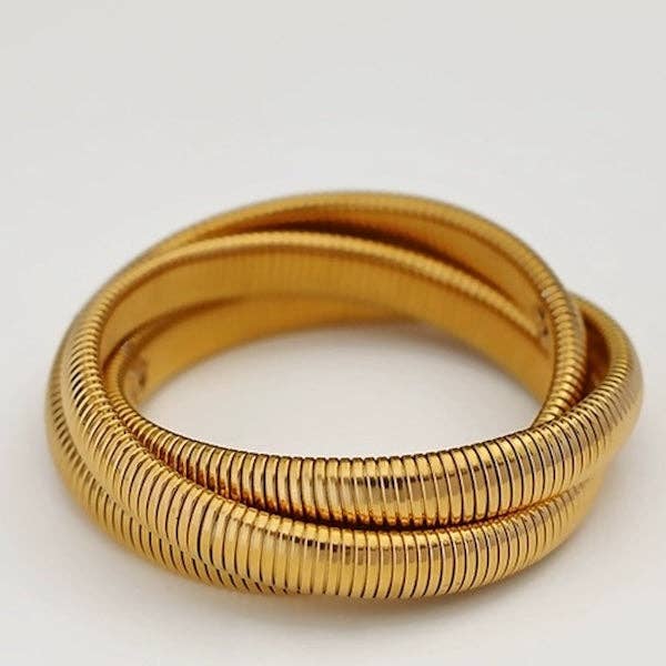 LanLivia - Wholesale Link & Chain Bracelet - Chunky Stretch Design Bracelet - 3 Strands3