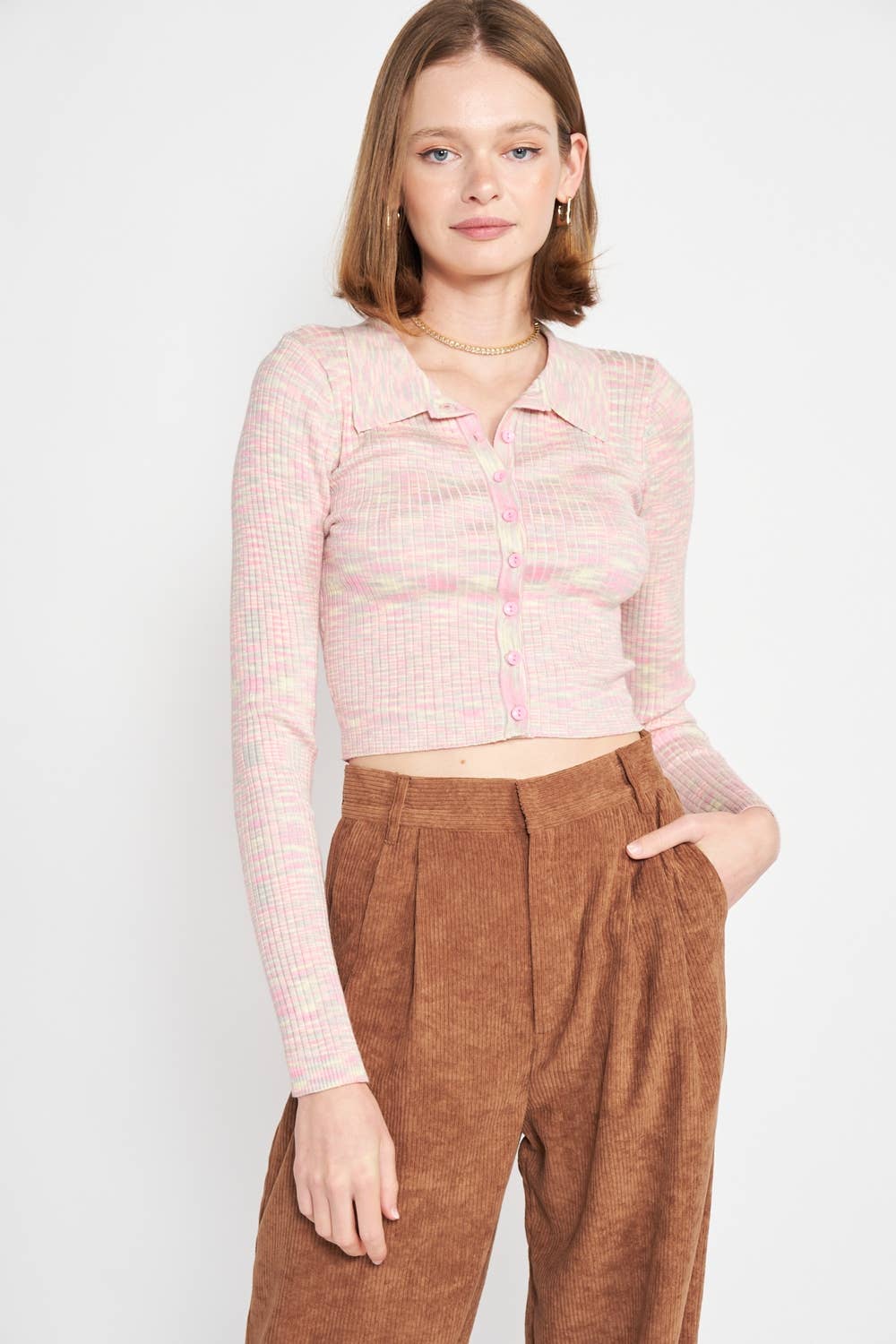 Emory Park – Großhandel Strickjacke – Damen – STRICKJACKE MIT GEMISCHTEM GARN8