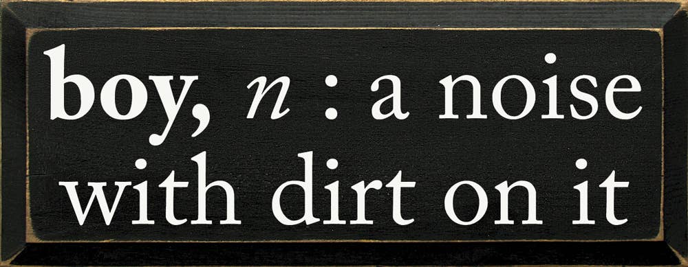 SAWDUST CITY – wholesale Skylt – Pojke, substantiv: ett ljud med smuts på det Wood Sign8