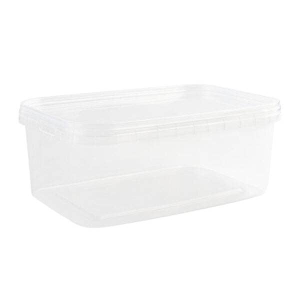 EcoQuality - Wholesale Food storage container - 34oz Rectangular Clear Food Storage Containers with Tamper Proof Lids1