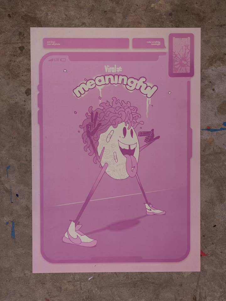 "Viral or Bust,' Large Format Poster for wholesale by Daytime Friends