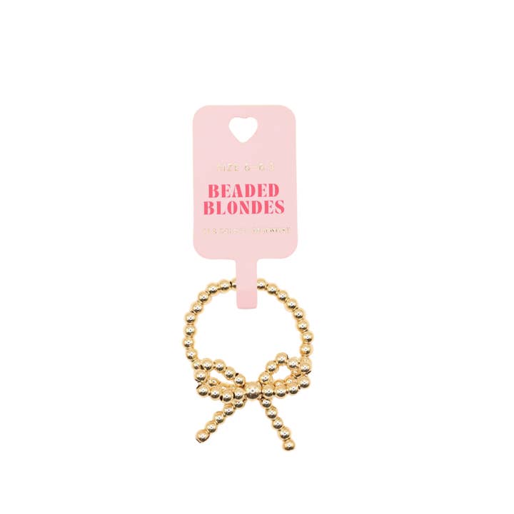 Beaded Blondes - Wholesale Band/Stacked Ring - Gold Bow Rings