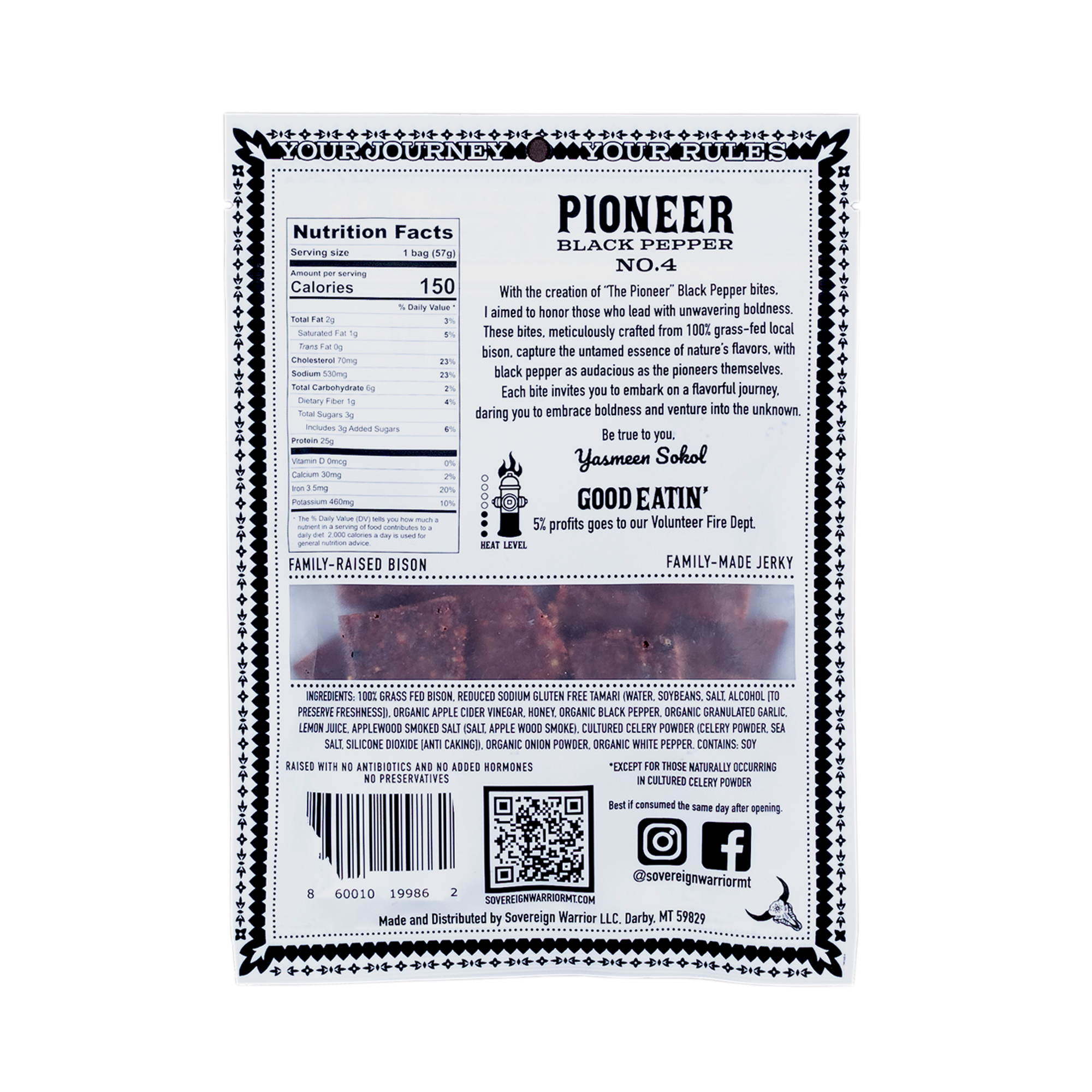 Sovereign Warrior Bison Jerky - Wholesale Jerky - Pioneer - Black Pepper Bison Bites2