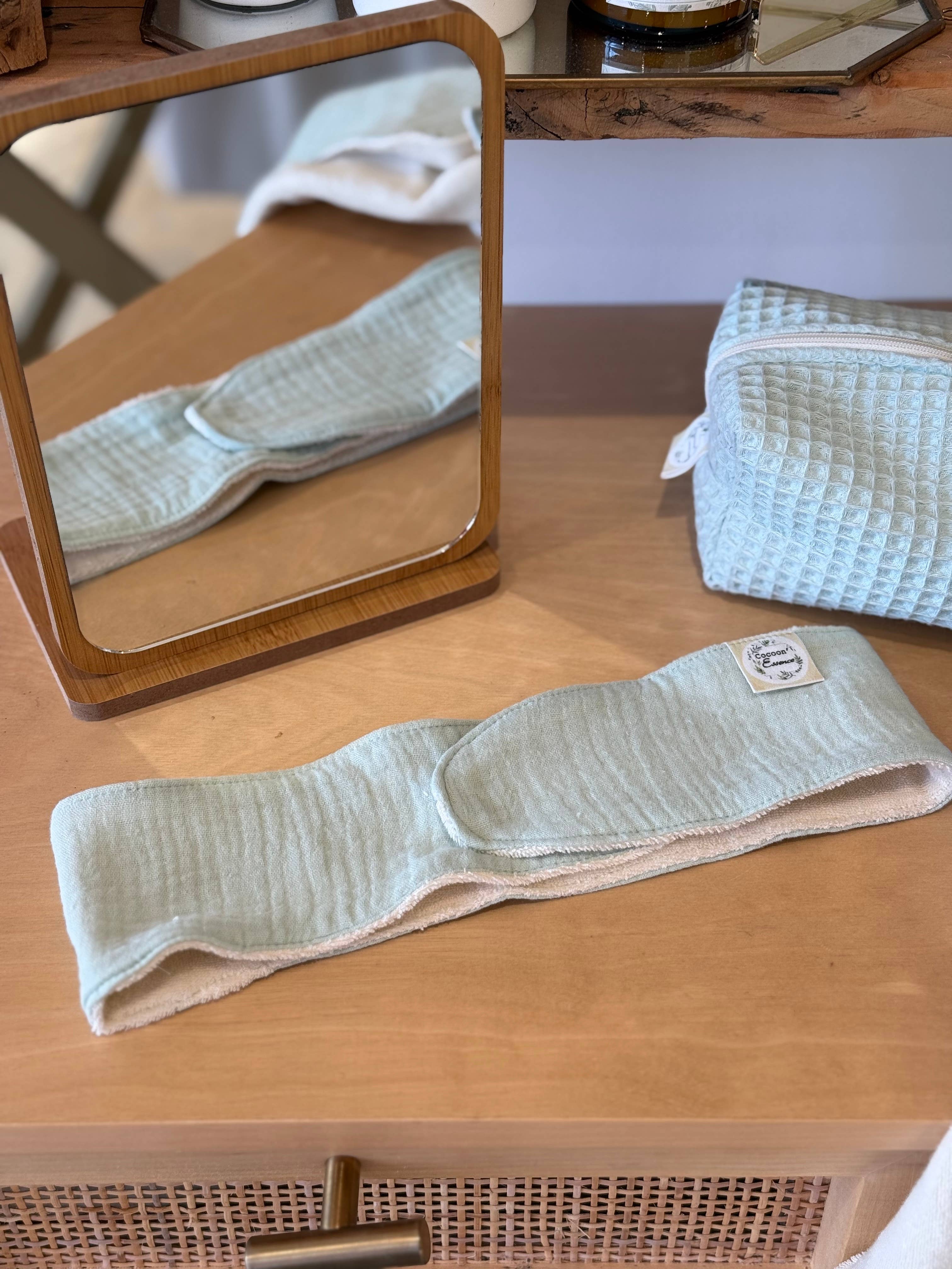 Cocoon’Essence - Vendita all'ingrosso Fasce da spa - Fascia per capelli in cotone biologico fatta a mano5