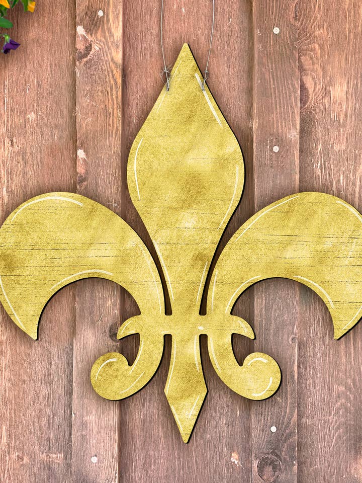 Fleur De Lis Door Hanger for wholesale by Steel Southern Designs