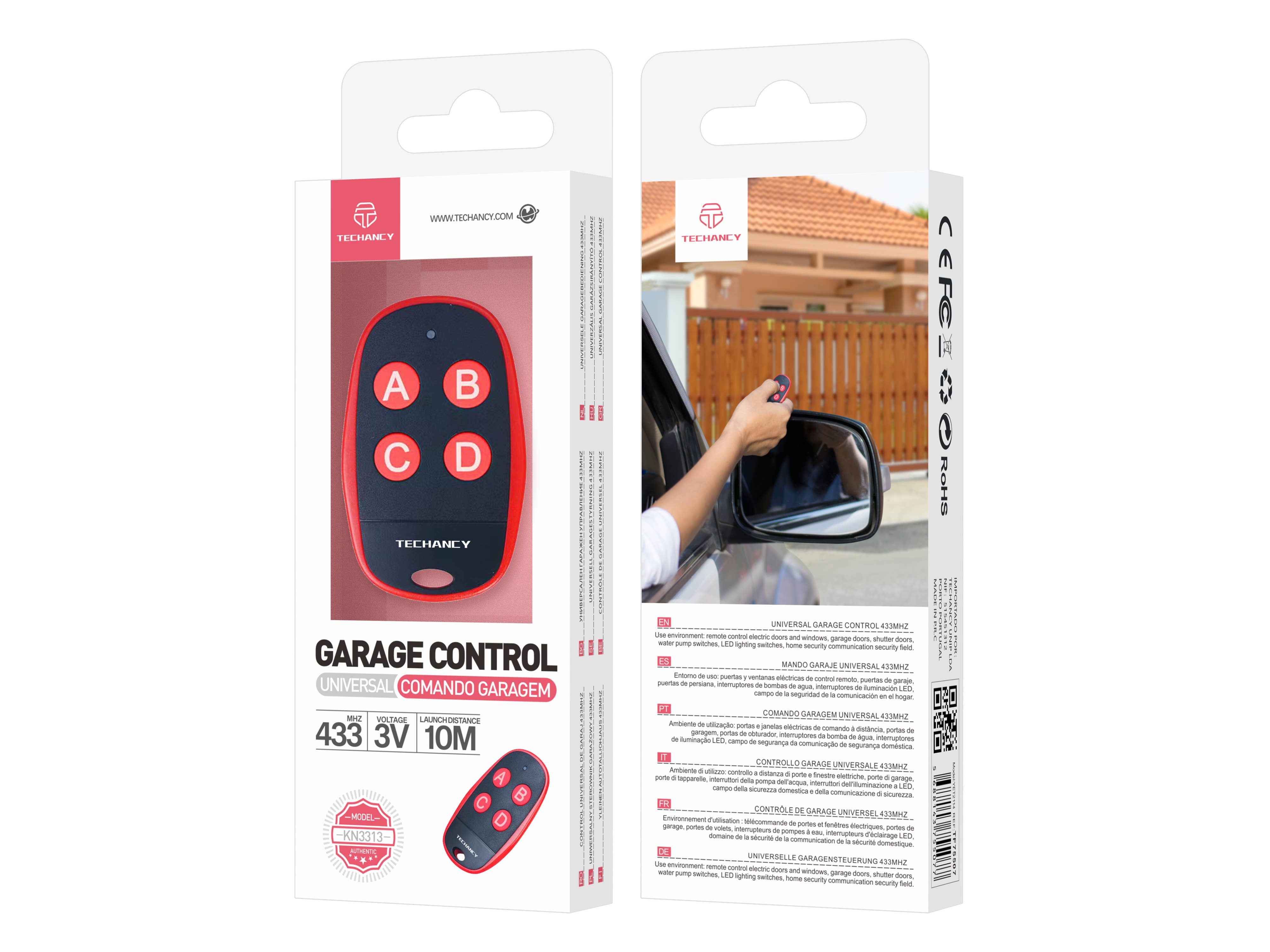 TECHANCY - Wholesale Keyboard - TECHANCY Universal Garage Door Opener Remote 433Mhz3