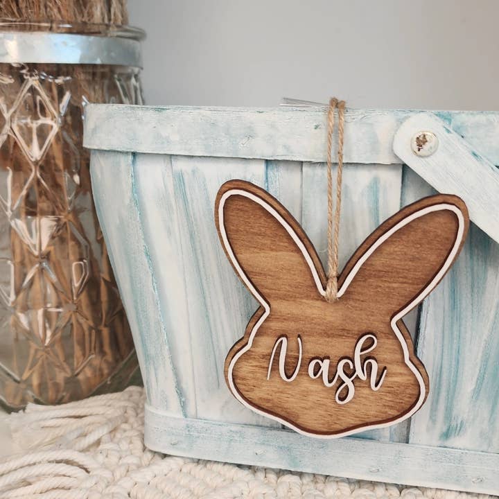 Chelsea Brandt Creations - Wholesale Gift Tag - Bunny Easter Basket Tag0