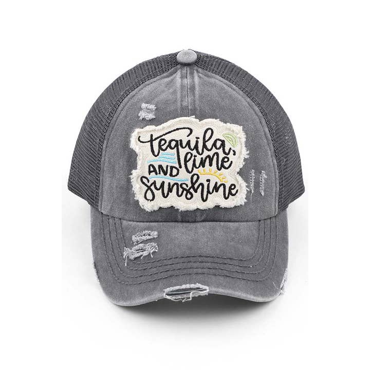 Hana - Wholesale Ponytail Cap - Women's - C.C Tequila Lime and Sunshine Patch Pony Cap