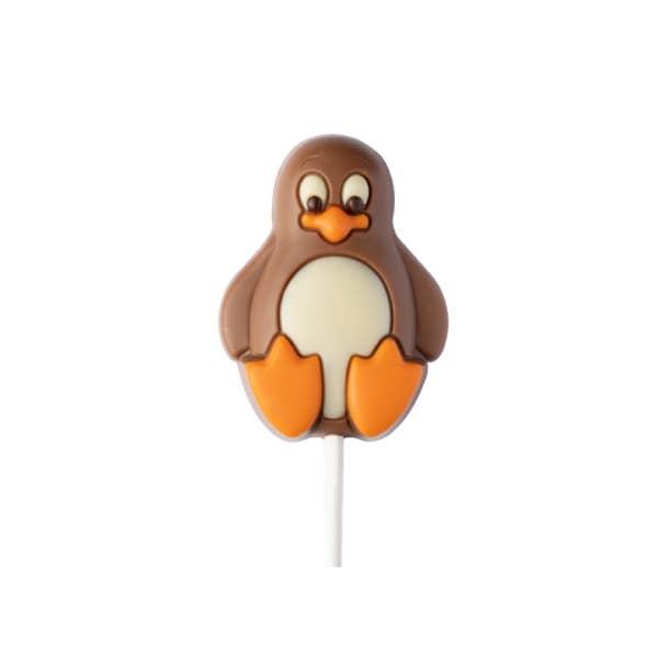 PENGUIN CHOCOLATE LOLLIPOP 35g - Display of 18 lollipops for wholesale by ADG Diffusion