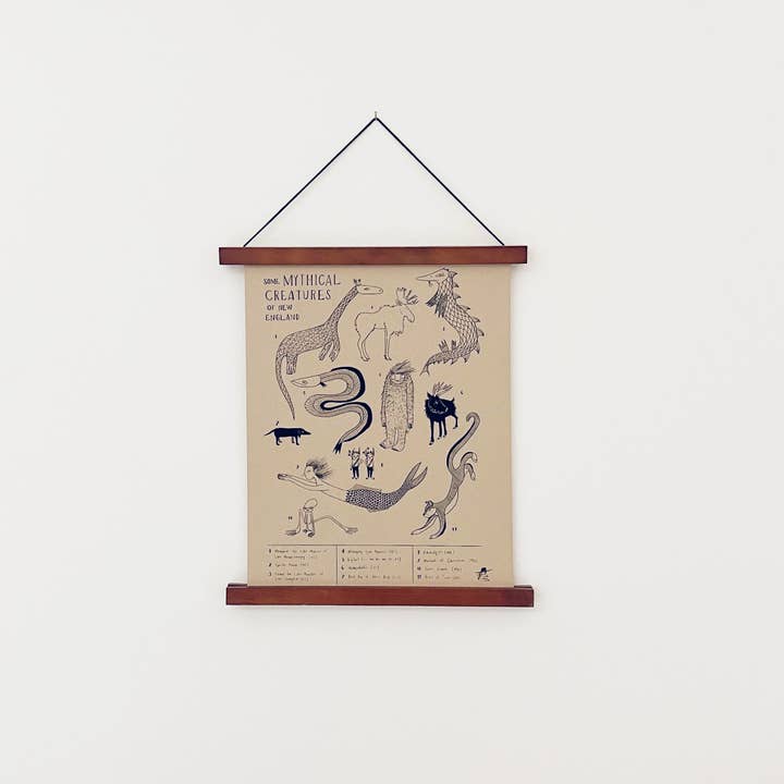 As Little Cooking as Possible - Wholesale Poster - Some Mythical Creatures of New England | Screen-Print 2