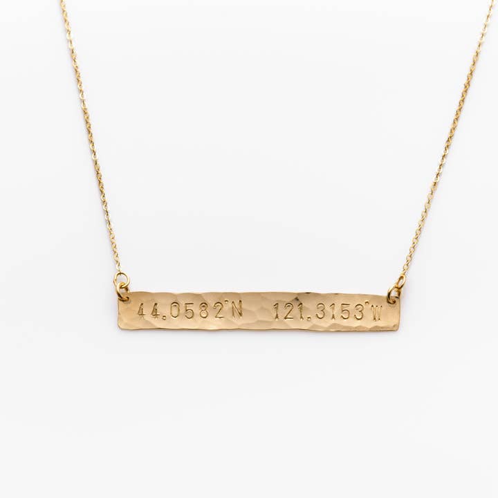 Coordinates Bar Necklace for wholesale by Nashelle Jewelry