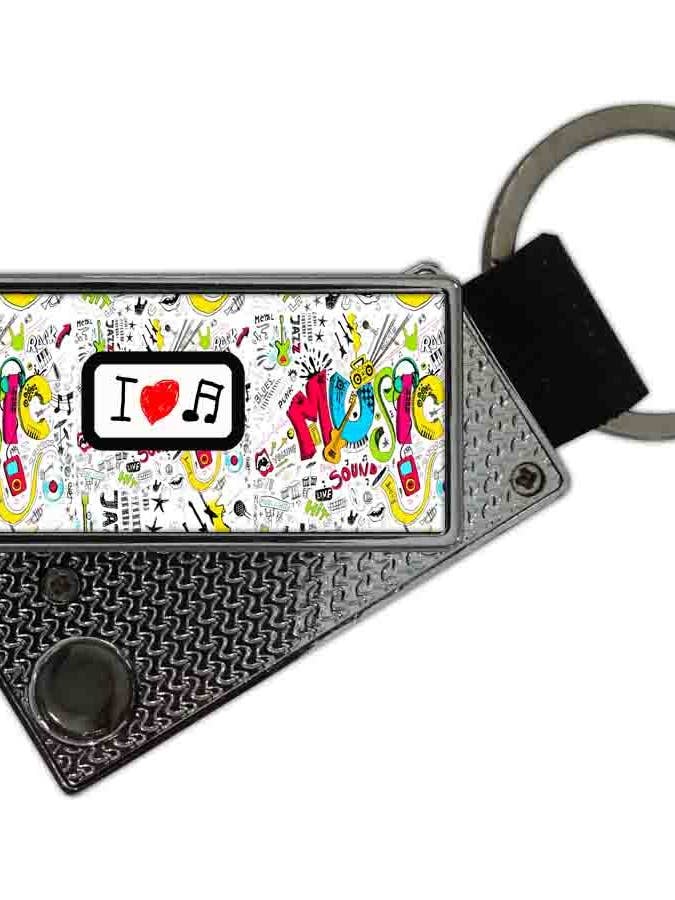 USB Lighter Keychain I love music for wholesale by DB GROUP SRL