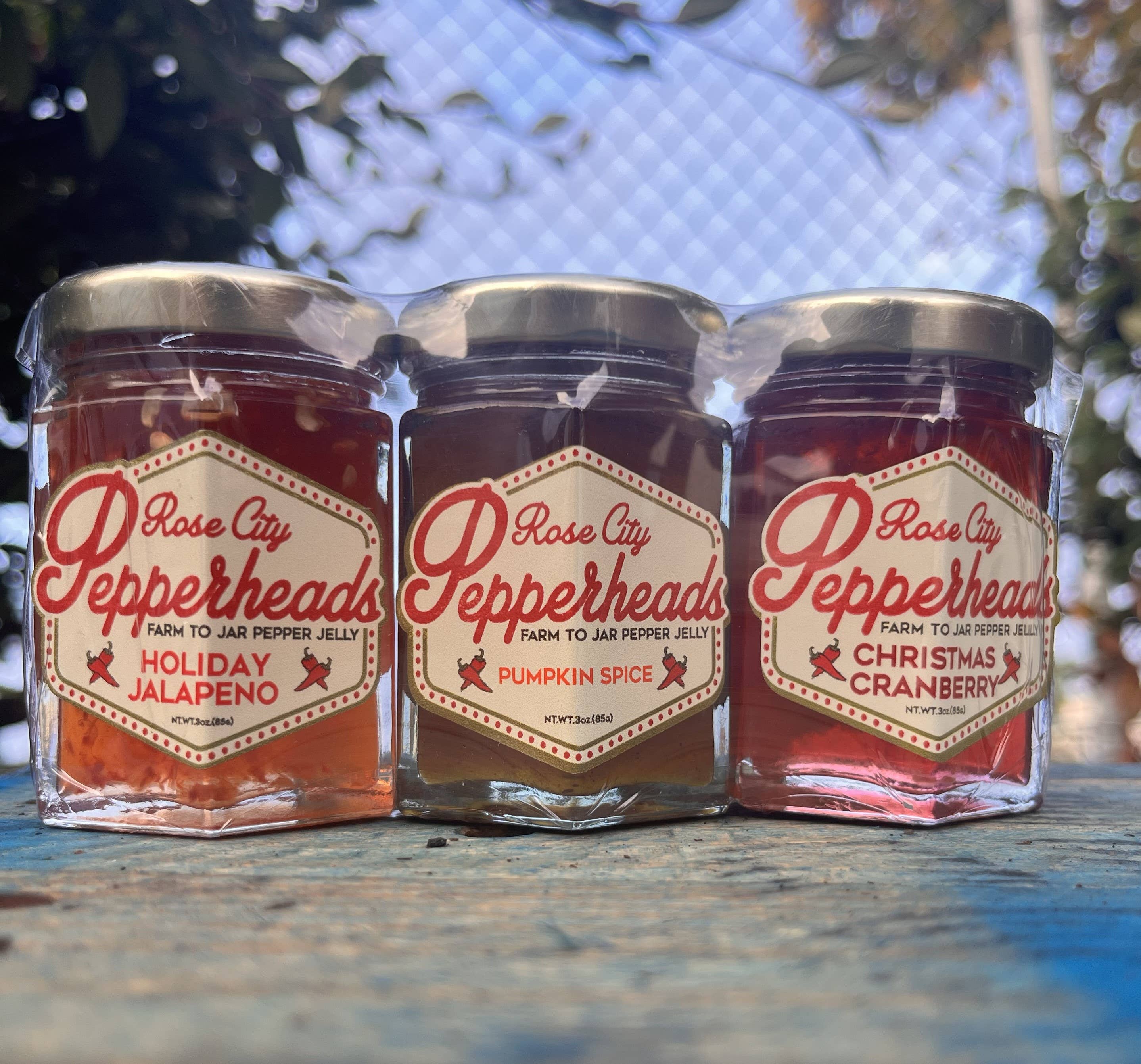 Rose City Pepperheads - Wholesale Jam/Jelly - Mini Holiday Trio