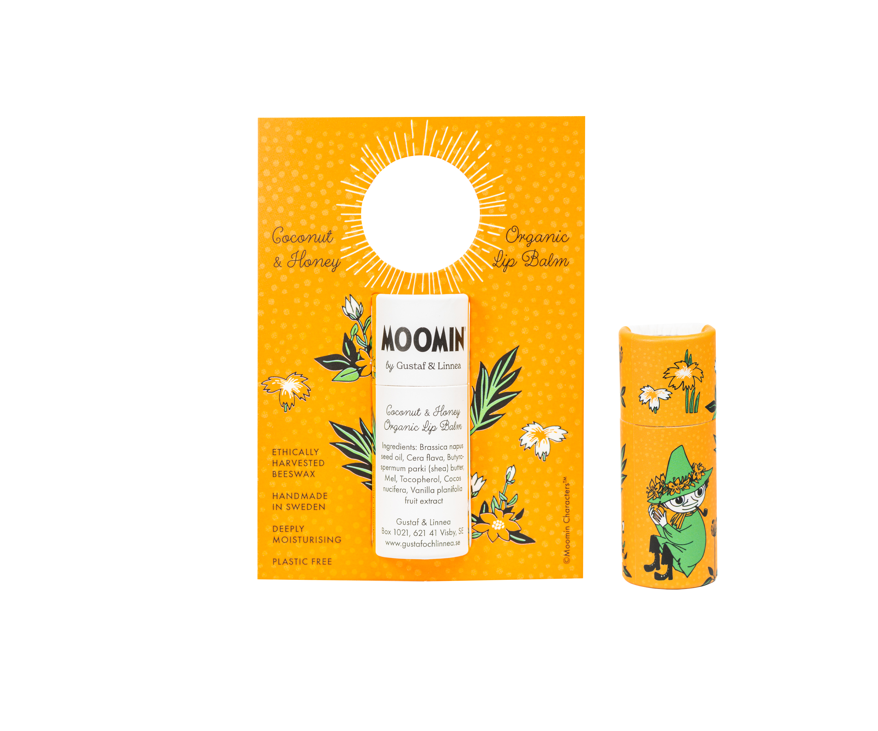 Gustaf och Linnea - Wholesale Lippenbalsem - Moomin van G&L - Lippenbalsem van bijenwas met kokos en honing4