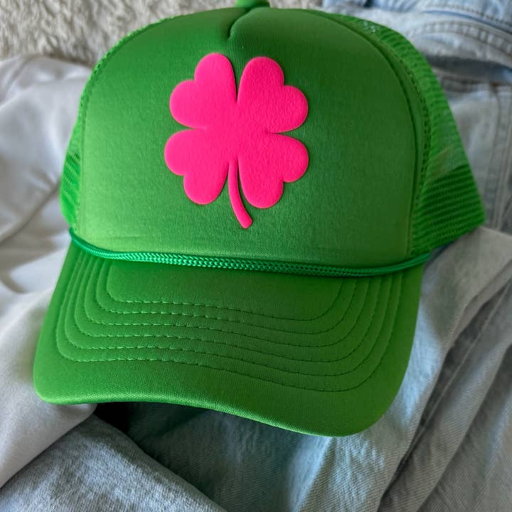Malibu and Mint - Wholesale Trucker Hat - Women's - Shamrock St. Patrick's Day Trucker Hat1