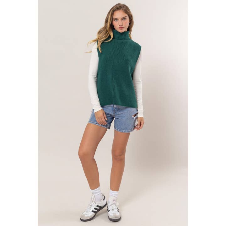 HYFVE - Wholesale Sweater Vest - Women's - DZ24E946-Turtleneck Sweater Vest