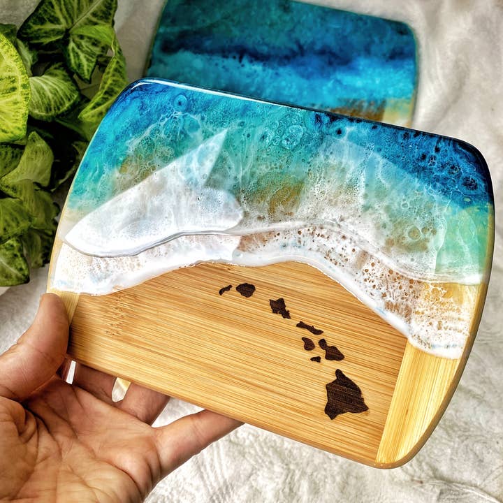 TBM Creations LLC - Wholesale Cheese Board - Hawaii Islands Cheese board | Maui made Charcuterie board