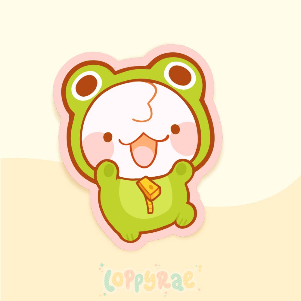 Loppy Rae - Wholesale Sticker - "Froggy Dollop" Vinyl Sticker