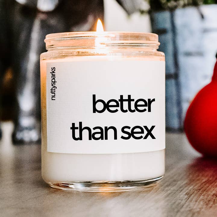 nuttysparks - Vente Bougie en bocal - Bougie de luxe « better than sex »