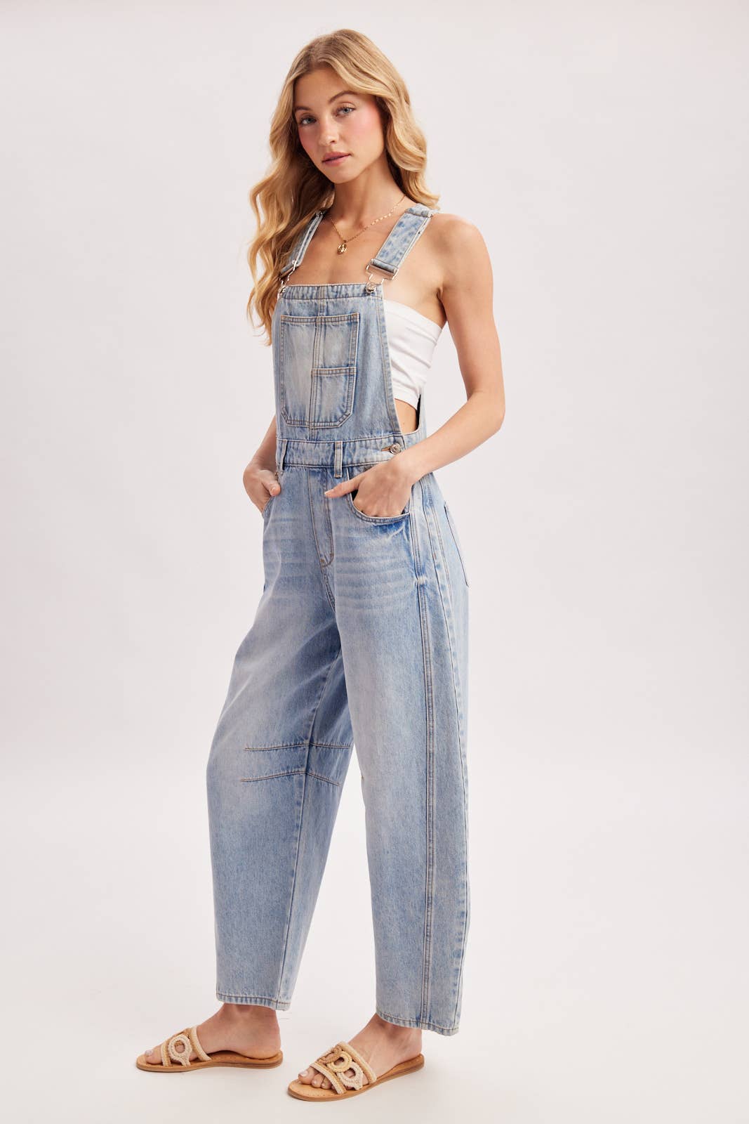 Bluivy - Wholesale Overalls - Women's - DENIM BARREL OVERALLS7