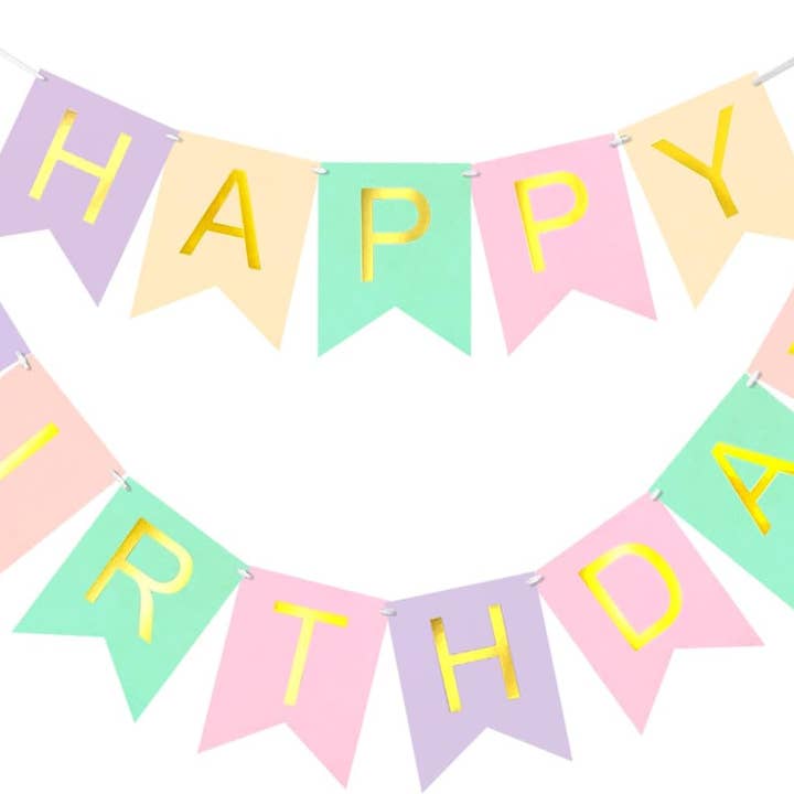 Happy Birthday Banner Birthday decorations Pastel Birthday and other Purchase Wholesale balloon bunting. Free Returns & Net 60 Terms on Faire trending on Faire.