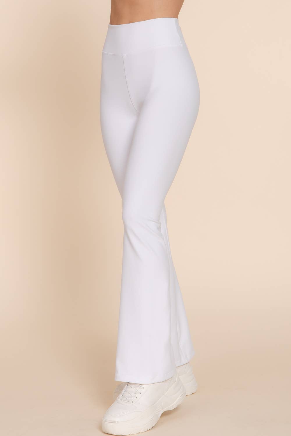 Active Basic | Active USA - Wholesale Athletic Pants - Women's - Waist Band Flare Stretch Workout Long Pants10