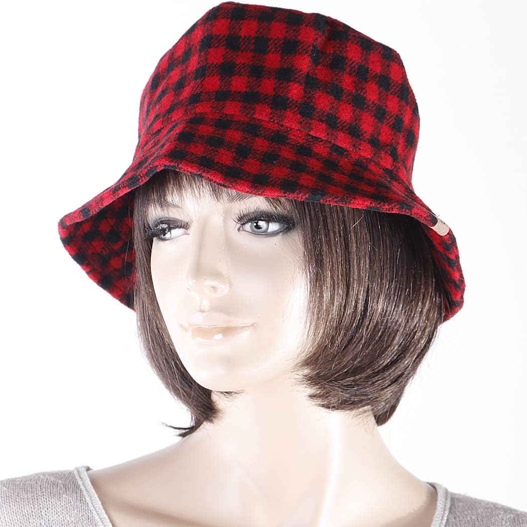 3AM BY H&D ACCESSORIES - Wholesale Bucket Hat - Women's - Classic Plaid Bucket Hat1