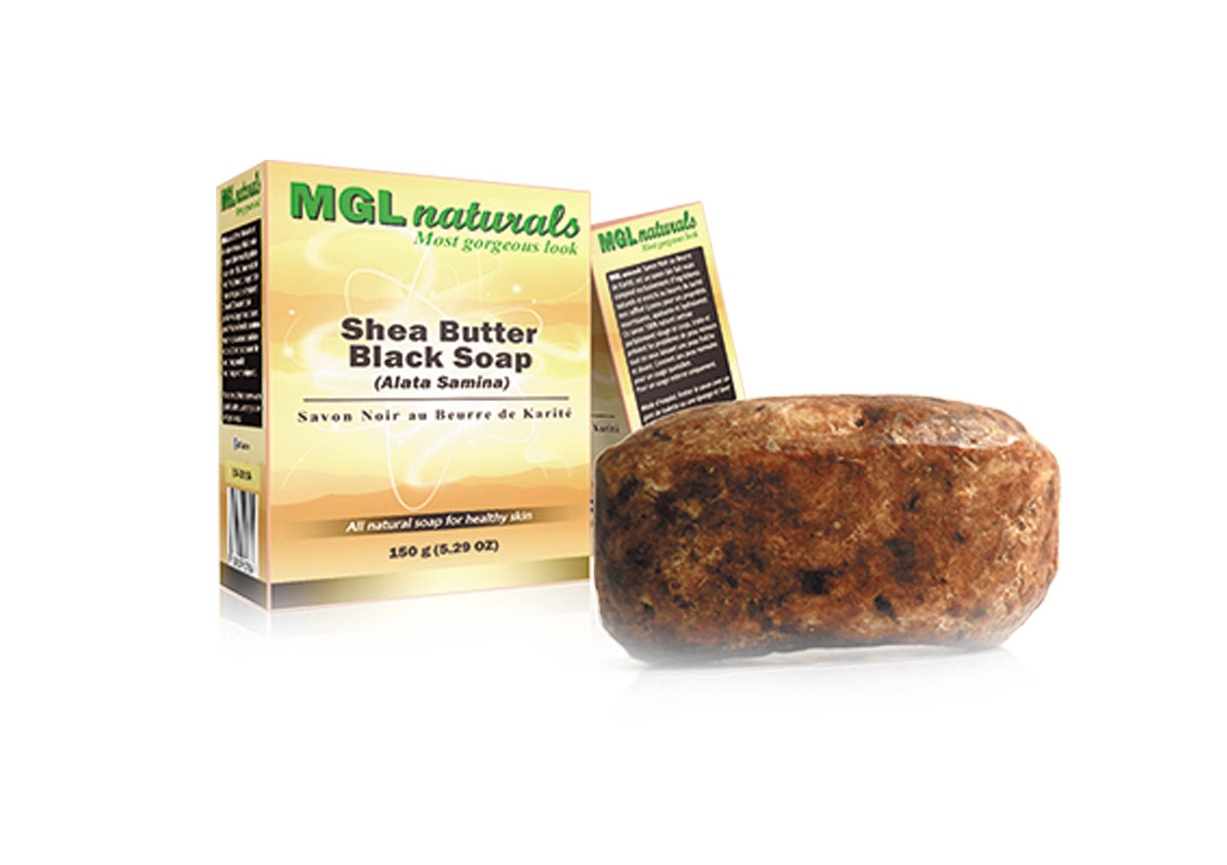 MGL Naturals - Wholesale Bar Soap - African Black Soap with Shea Butter1