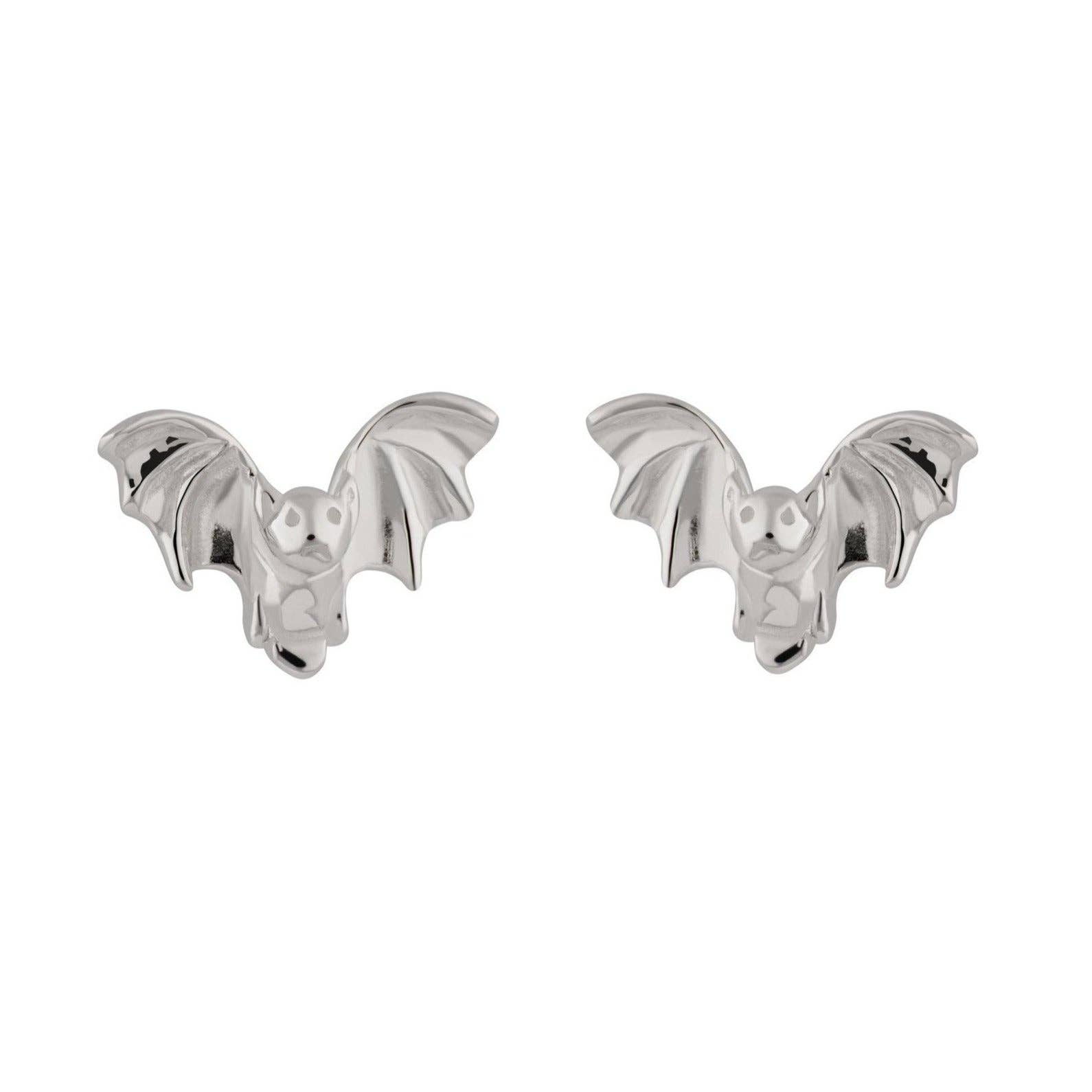 Scream Pretty - Recycled Sterling Silver Jewellery – wholesale Stud/post earrings – Bat Stud Earrings0