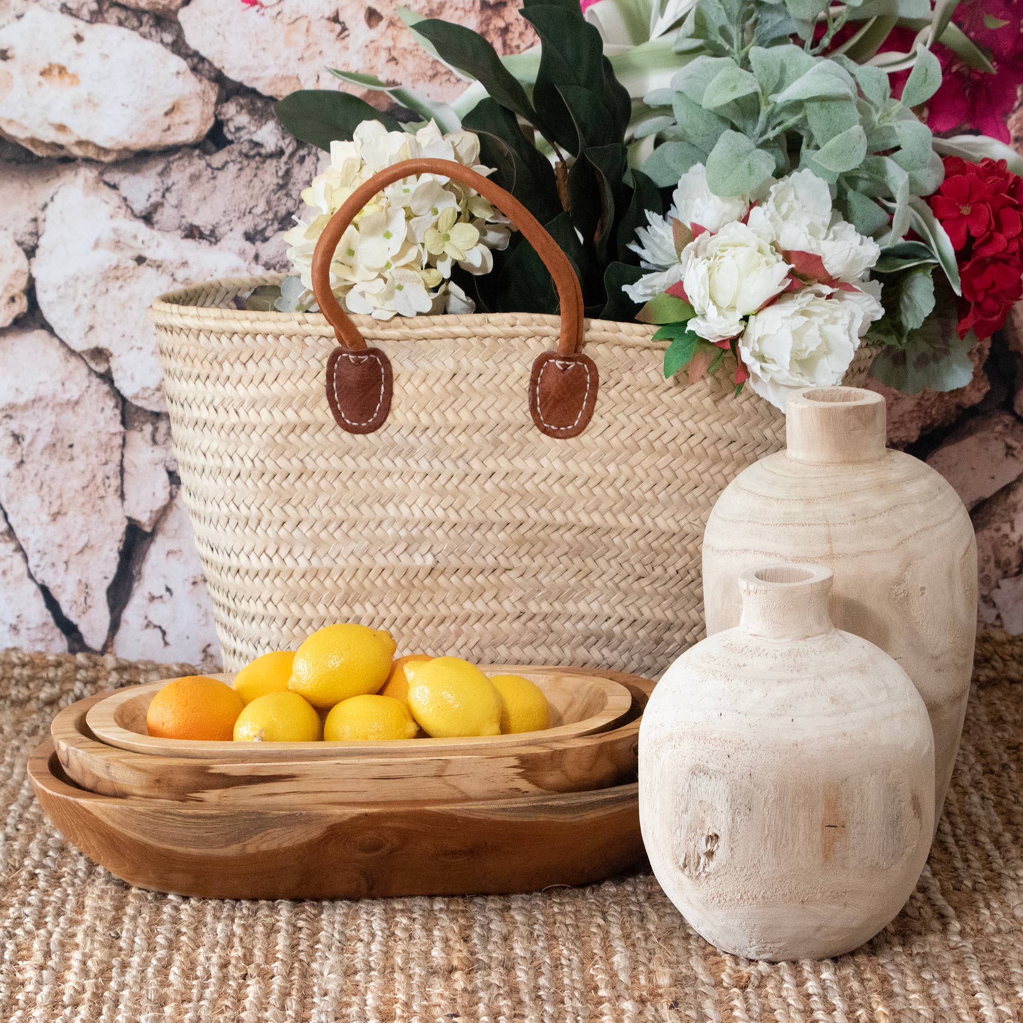 Andaluca - Wholesale Vase - Paulownia Wood Round Vase3