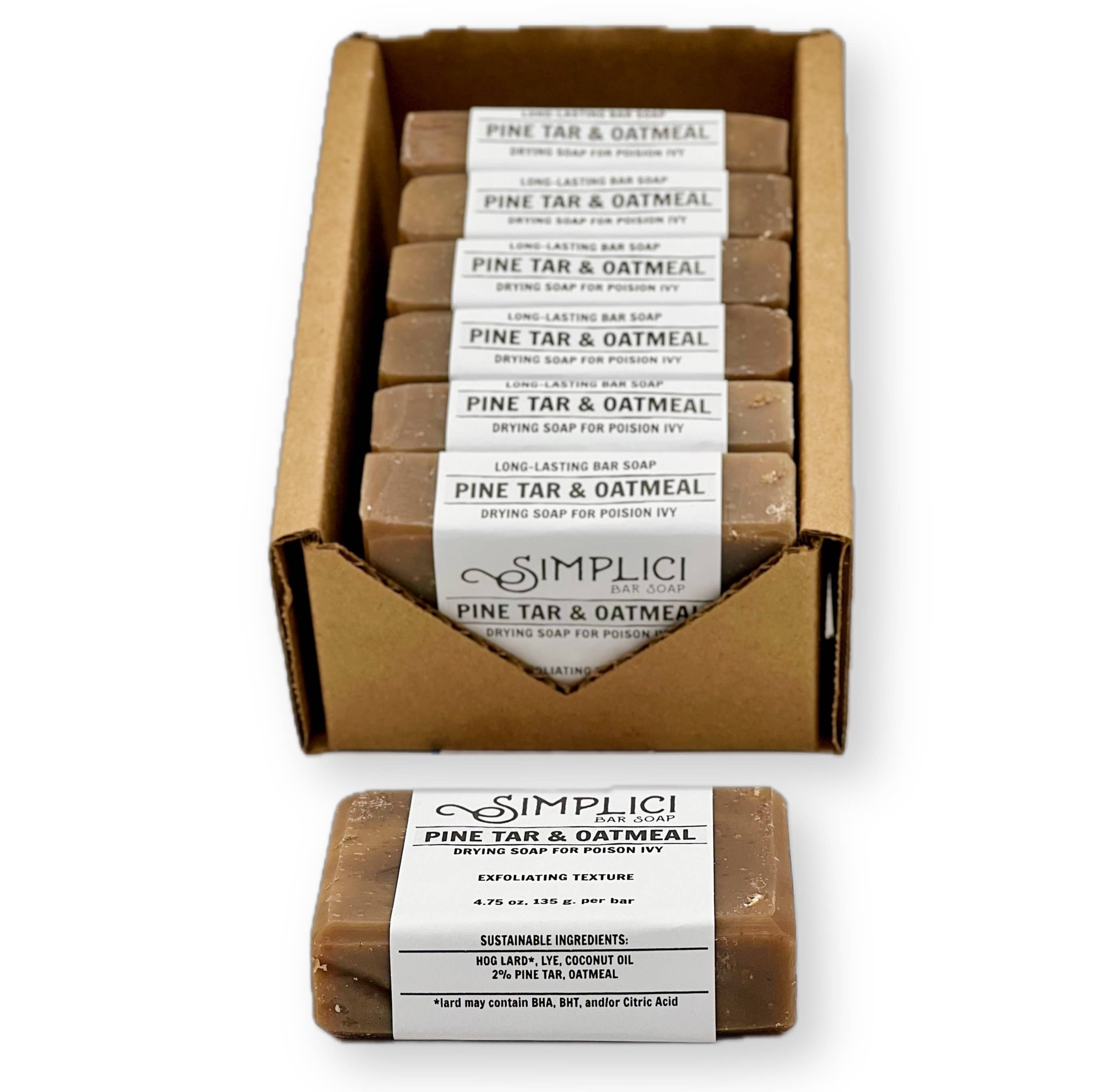 Simplici Soap Factory - Wholesale Bar Soap - SIMPLICI Pine Tar & Oatmeal Natural Bar Soap(for poison ivy)5