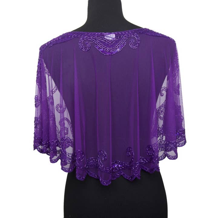 Western Fashion - Wholesale Cape - Women's - 8906 - Beaded Flapper Cape20