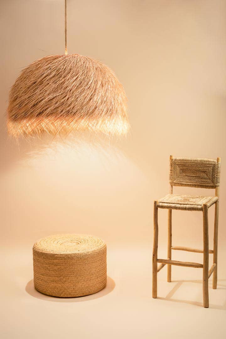 KAYZA – wholesale Chandelier/hanging light – Natural Palm fiber pendant lamp 80 cm - Coco2