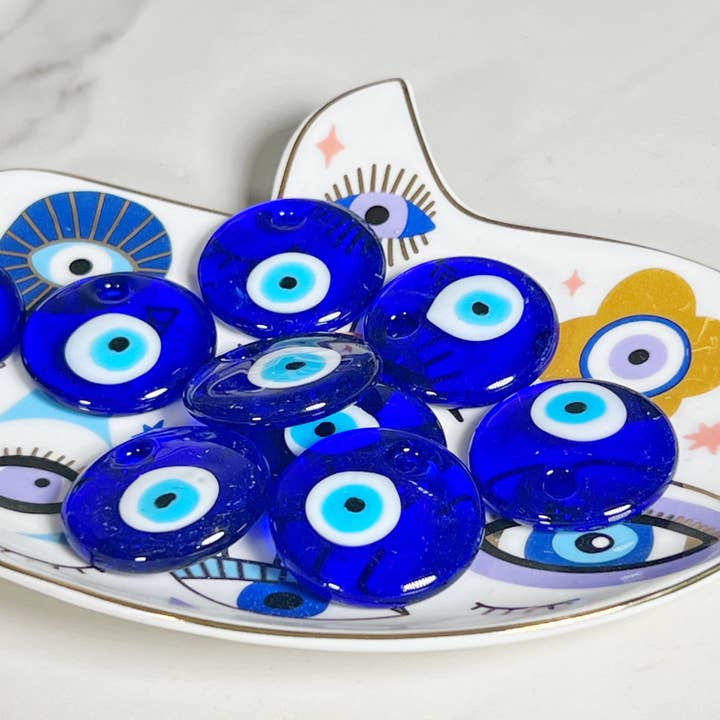 Gypsy Soul - Wholesale Beads - All Seen Evil Eye Glass Bead With Hole - 10 Pcs3