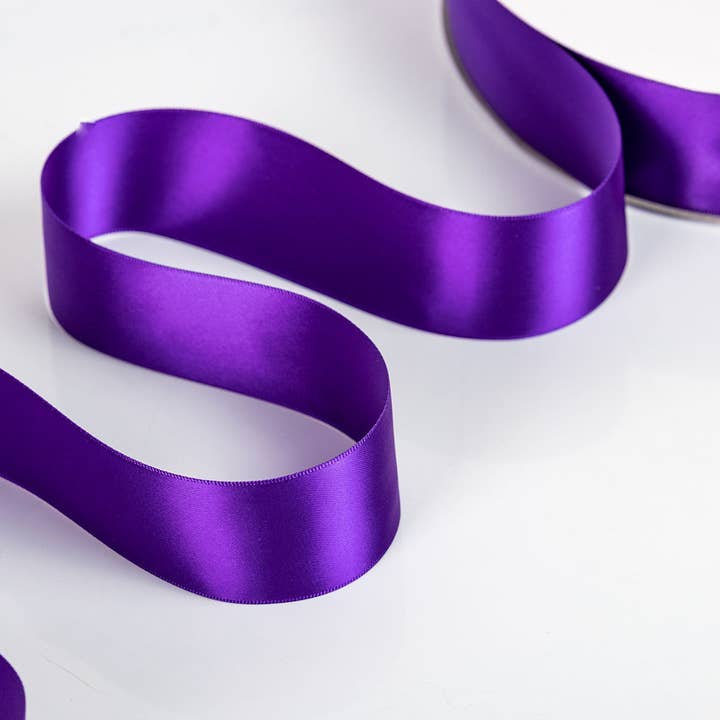 Grape 89 Double Faced Satin Ribbon 100-Yard Roll for wholesale by Little Ribbon Shop