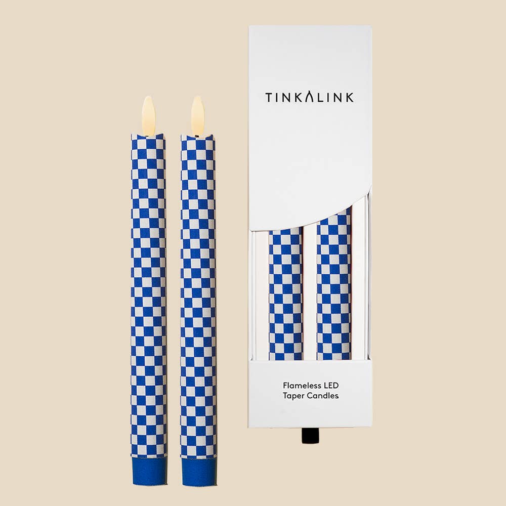 TINKALINK – wholesale Flameless candle – Artic Delft Battenberg Flameless LED Wax Candles1