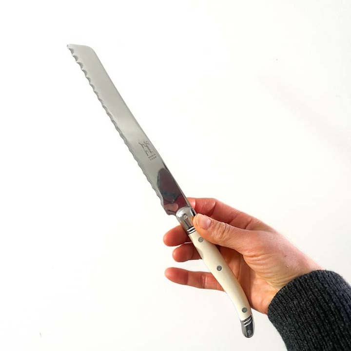 Clémentine Boutique - Wholesale Kitchen/utility knife - Laguiole ® Bread Knife, Cream Handle4