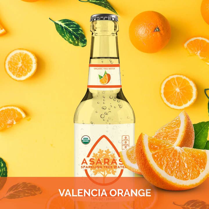 12-Pack Bottles - Asarasi Sparkling Tree Water, Orange for wholesale by Asarasi Sparkling Tree Water