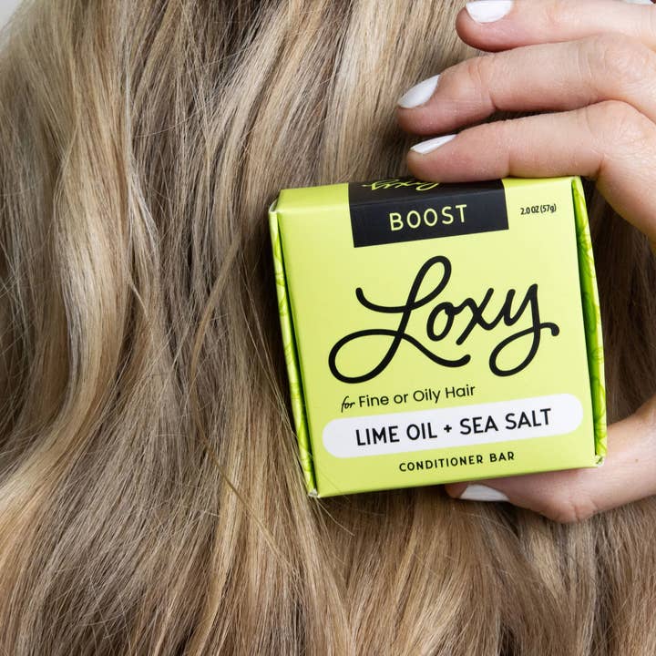 Loxy - Venta al por mayor Acondicionadores de pelo - BOOST: Acondicionador Voluminizador en Barra para cabello normal a fino con Aceite de Lima y Aceite de Litsea1