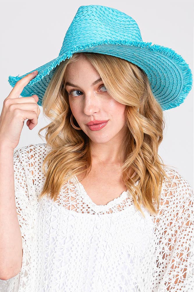 Hana - Wholesale Straw Hat - Women's - Frayed Solid Straw Hat15