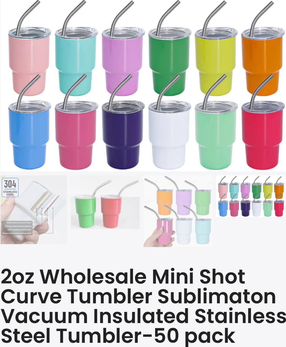 Lavage Tumblers - Wholesale Insulated Mug/Tumbler - 2 oz Mini Shot Curve Tumblers1