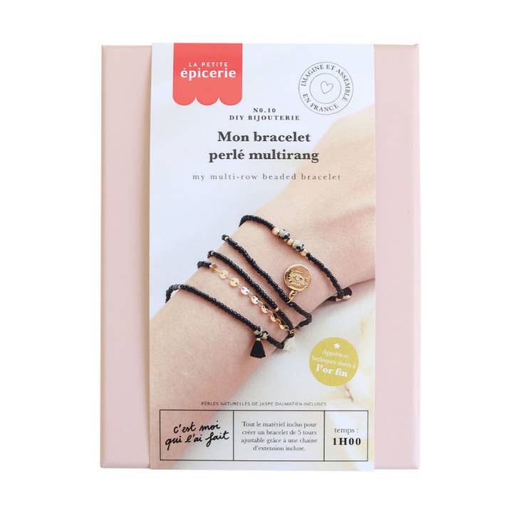 DIY Jewelry #10 - My Multi-Row Beaded Bracelet - Black for wholesale by La Petite Épicerie