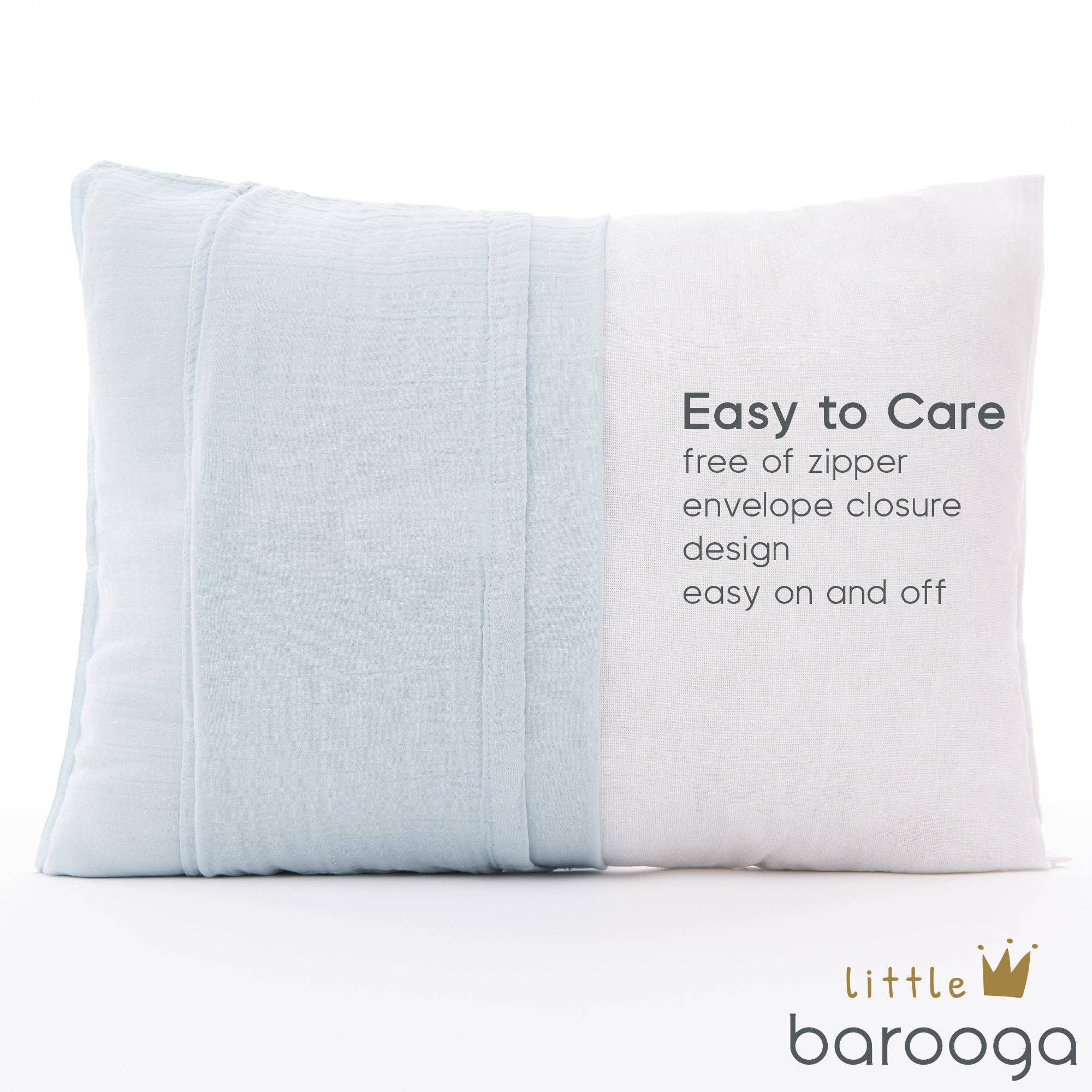 Barooga - Wholesale Bedding Pillowcase/Sham - Kids & Baby - Toddler Muslin Pillowcase, 14"x19", 2 Pack7