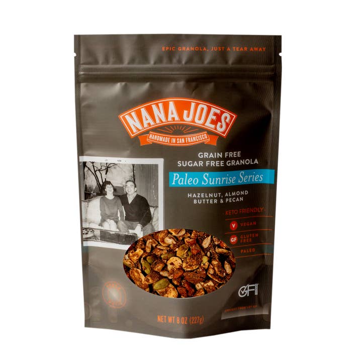 Paleo Sunrise Series: Hazelnut, Almond Butter & Pecan for wholesale by Nana Joes Granola